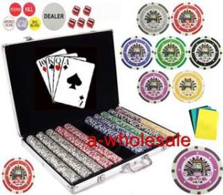 1000 Poker Chips Pro Tournament Poker Chip Set w/ Case  