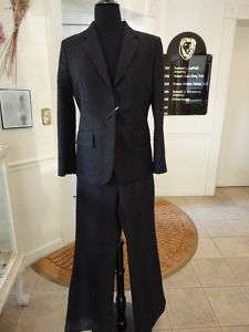 Gorgeous Wool/Silk GUCCI Black Pant Suit Sz 42/44  