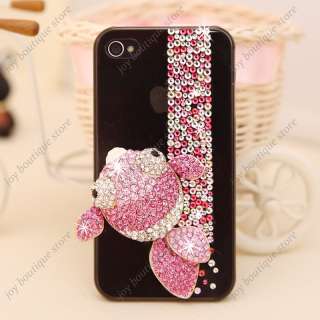   elegant pink fish crystal rhinestone Case Cover for Apple Iphone4 4S