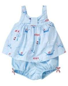   VENICE SWEETIE BLUE CAT BOAT BLOOMER 2 PC SET 0 3 6 12 18 NWT  