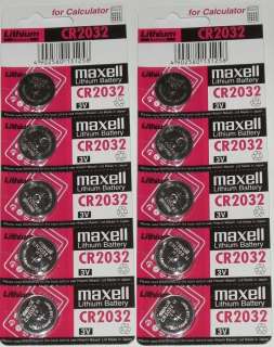 10 pcs Maxell CR2032 CR 2032 3v Lithium Battery  