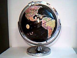   to Find Vintage Mid Century Modernist 1961 Black Oceans Replogle Globe