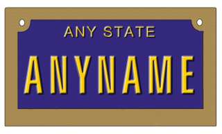 Personalized Mini Embossed License Plate with Frame  