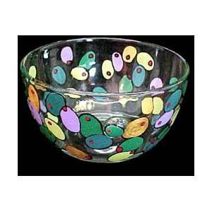  Outrageous Olives Design   Hand Painted   6 Serving Bowl 