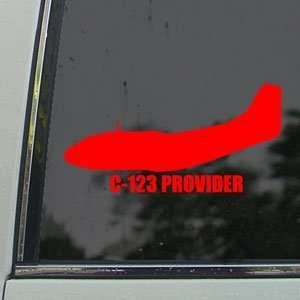  C 123 PROVIDER Red Decal Military Soldier Window Red 
