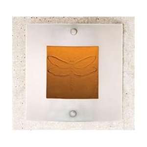   Bas Relief Dragonfly Metro Square Sconce Art Deco / Retro Wall Was