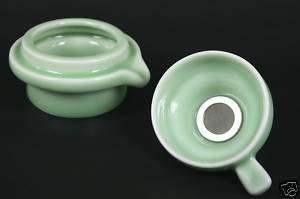 JADE Porcelain Tea Strainer and Stand Holder Gongfu Tea  