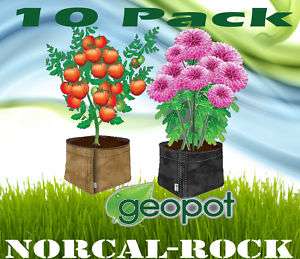 TAN GeoPot Geo Planter Geo Pot Fabric Pots 10 PACK  