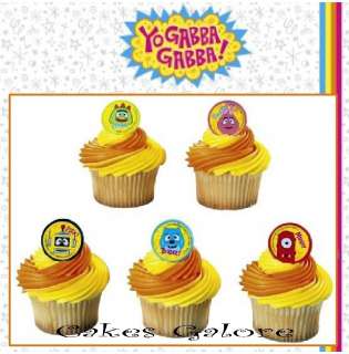 Yo Gabba Gabba Plex Brobee Foofa Toddee Cake Cupcake Ring Decoration 