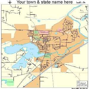  Street & Road Map of Mukwonago, Wisconsin WI   Printed 