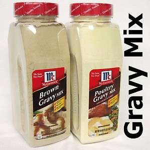 McCormick Dry Gravy Mix Seasoning Spice XLG Canister, Beef, Chicken 