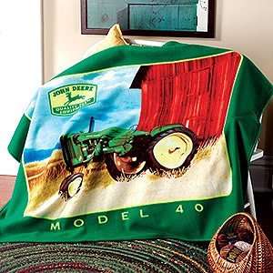 John Deere Model 40 Fleece Blanket 