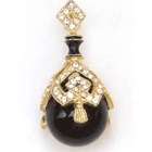    Faberge Egg Jewelry   Black Onyx Faberge Style Egg Jewelry