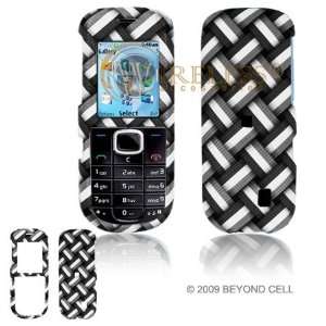  Gray Black and White 3D Stripes Design Leather Finish Snap 