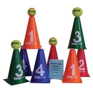  Numbered Tennis Training Cones Set of 8