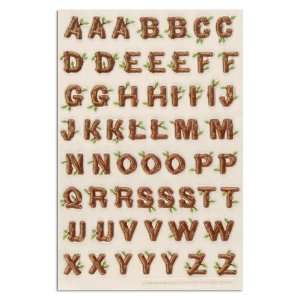   Stewart Crafts Stickers Log Style Alphabet Letters By The Package