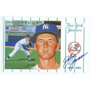 Johnny James Autographed/Hand Signed postcard (New York Yankees) 1991 