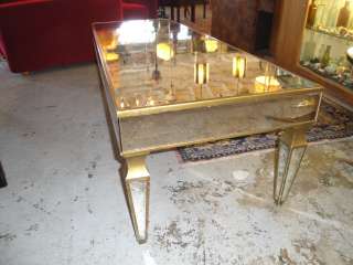 1950s MID CENTURY Hollywood Regency Mirrored Coffee Table  