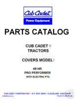 CUB CADET 4816F PRO PERFORMER ILLUSTRATED PARTS LIST  
