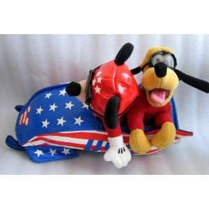  Disney Mickey & Pluto Bean Bag Bobsled Toys & Games