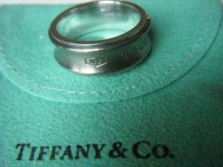 Tiffany & Co. 1837 Sterling Silver Titanium Galaxy Ring Sz 8 1/2 With 
