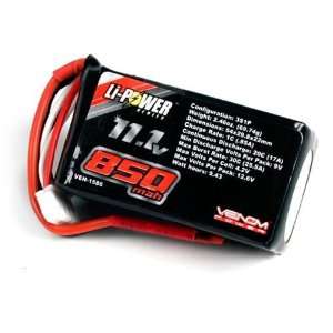    Venom 20C 3S 850Mah 11.1V Lipo Battery  Micro Jet Toys & Games