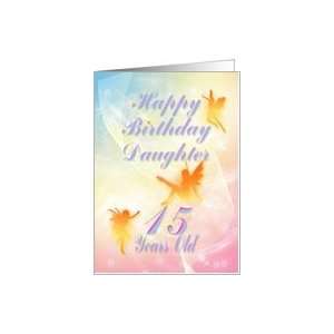  Dancing fairies Birthday card, Daughter, 15 years old Card 