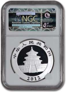 2012 China Silver Panda (1 oz) 10 Yn   NGC MS70   Early Releases 