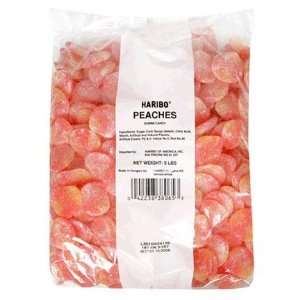  Haribo Gummi Candy, 5lb Bag, Peaches (Quantity of 2 