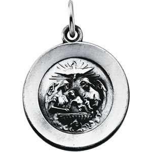   Pend Medal W/ 18 Inch Chain. 14.75 Rd Baptism Pend Medal W/ 18 Inch