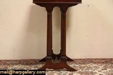 Hand made about 1850, a sewing stand or needle work table is 