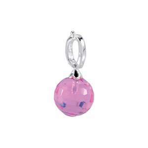  Kera Pink Crystal Charm Bead/Sterling Silver Jewelry