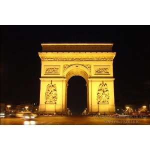  Arc de Triomphe at Night   24x36 Poster 