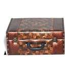 Decorative Gifts Antique Leather Wood Small Trunk Box