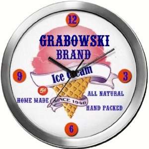  GRABOWSKI 14 Inch Ice Cream Metal Clock Quartz Movement 