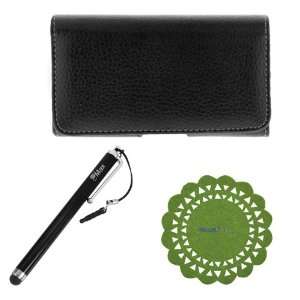 Universal Horizontal Pouch Case + Universal Pen style Stylus + Cup Pad 