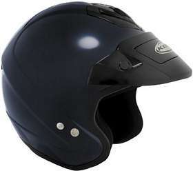  KBC TOURCOM DARK BLUE METALLIC MOTORCYCLE Open Face Helmet 