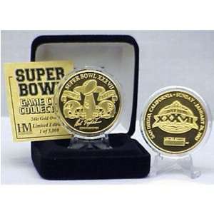  24kt Gold Super Bowl XXXVII flip coin