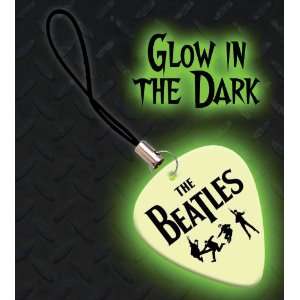  The Beatles Premium Glow Guitar Pick Mobile Phone Charm 