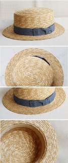 Beach Straw Fedora Trilby Panama Brim Boater Hat Unisex 2 Styles 