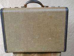   /Caramel Tweed Suitcase Luggage 17x12x6 Clean/Handle about to break