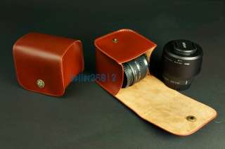 Genuine Real Cow Leather Camera case bag cover For Nikon V1 + 10MM 