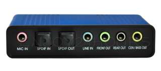 USB 6 Channel 5.1 External Audio Sound Card For S/PDIF  