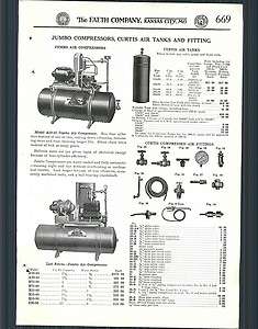 1928 ad Jumbo Curtis Compressors Air Tanks  