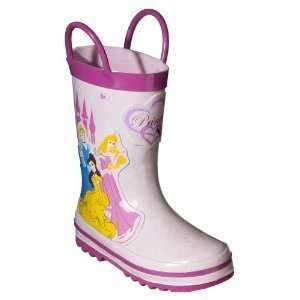 Toddler Disney Princess Size 5 Girls Rain Boots Shoes   Pink (BOTTOM 