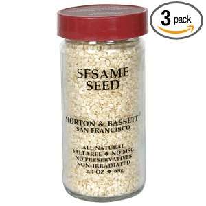 Morton & Bassett Sesame Seed, 2.4 Ounce Jars (Pack of 3)  