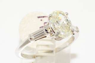 18000 1.69CT 3 STONE OVAL CUT DIAMOND ENGAGEMENT RING SIZE 6.25 
