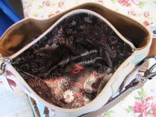   Leather w/Brown Straps & Trim TIGNANELLO Cross Body Purse / Handbag