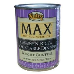  Nutro Max Weight Control Chicken,Rice & Vegetable Can Lg 