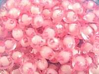   58 Pink Heart 3D Plastic Beads Craft Supplies 8mm Free Ship Addl Items